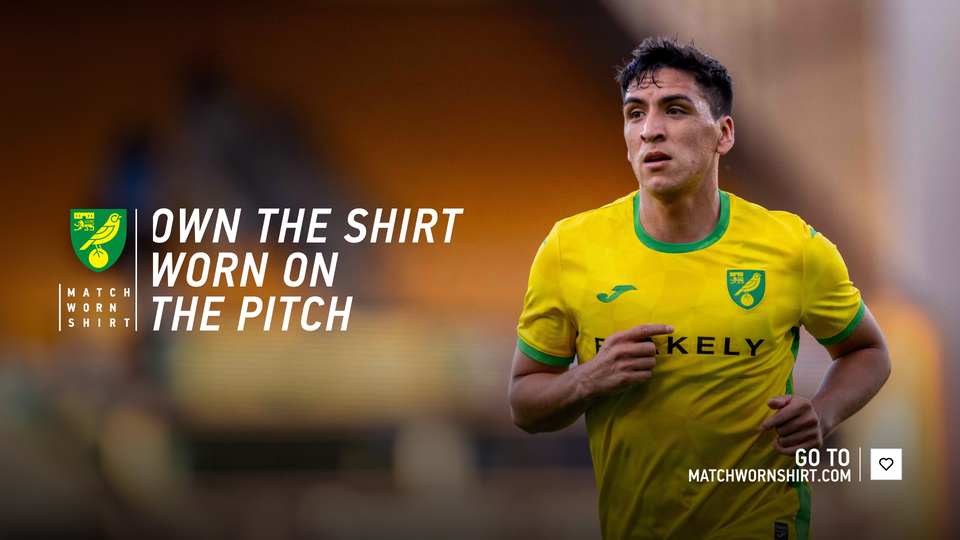The matchworn shirts from Norwich City's 4-1 Sky Bet Championship win against Watford are now available via MatchWornShirt.