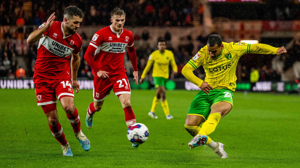 Norwich City fell to a heavy defeat against Middlesbrough at a rain-drenched Riverside Stadium on Friday night.