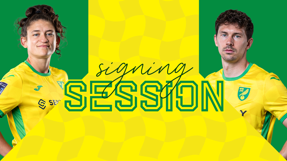 Hope Strauss and Christian Fassnacht will be at Carrow Road on Friday, September 27, as part of a club signing session ahead of the Under-21s PL2 fixture against Manchester United.