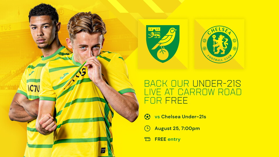 Watch the next generation of Norwich City footballers, as Carrow Road plays host to the Under-21s in their fixture against Chelsea on Friday, August 25.