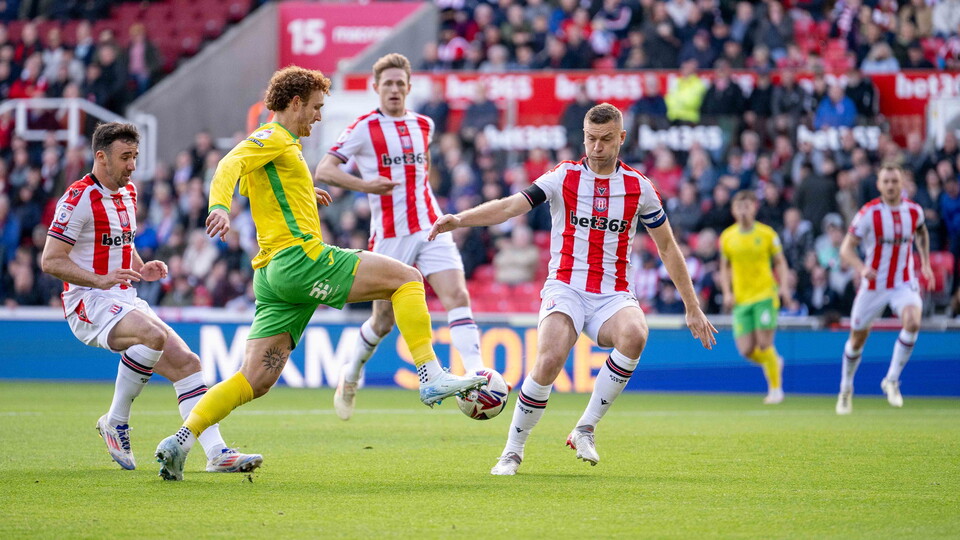 Ante Crnac's first goal for Norwich City was cancelled out by a first-half stoppage time equaliser, as the Canaries drew 1-1 away to Stoke City in the Sky Bet Championship.
