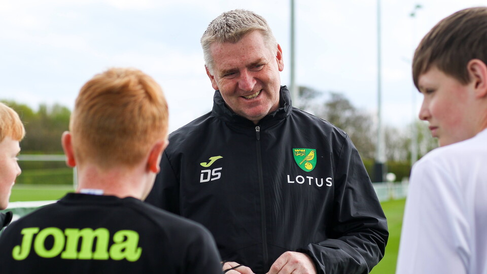 A group of 23 young aspiring coaches were given the opportunity to meet key Norwich City staff and players with a special visit to the Lotus Training Centre yesterday.