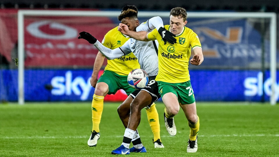 Goals either side of half-time saw Norwich City beaten 2-0 at Swansea City in the Sky Bet Championship on Friday night.