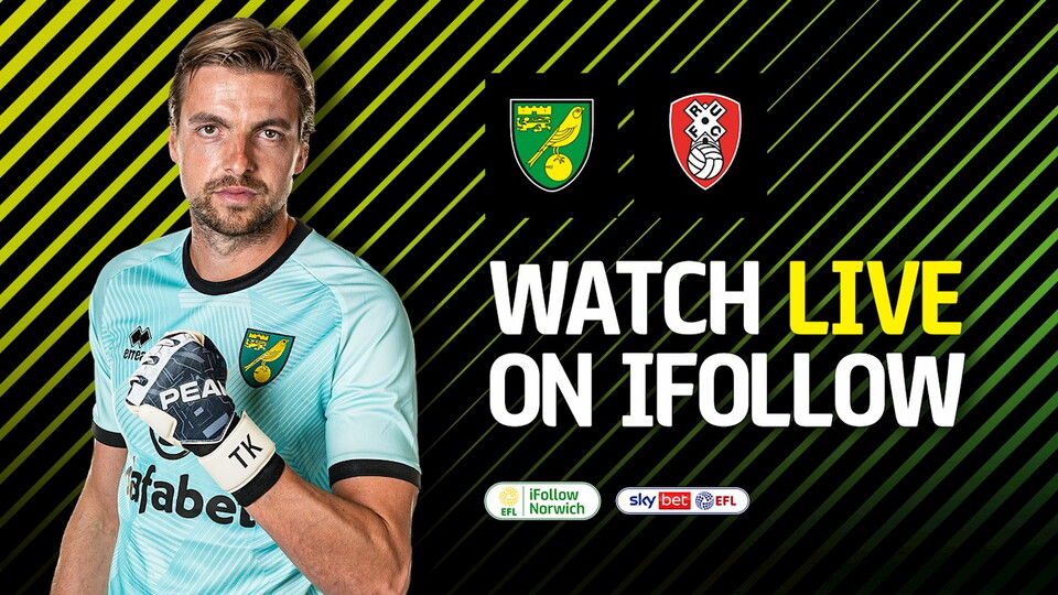 Norwich City's Sky Bet Championship match with Rotherham United on Saturday, February 20 (3pm UK) is available for season ticket holders to watch for free on iFollow.