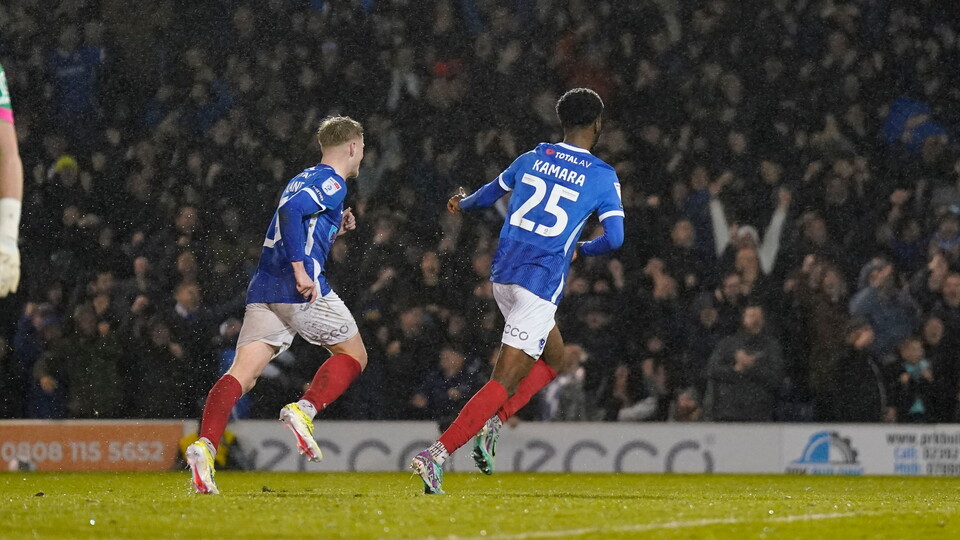 Abu Kamara continues to impress on loan at Sky Bet League One side Portsmouth, as he netted in their 2-2 draw against Derby County.