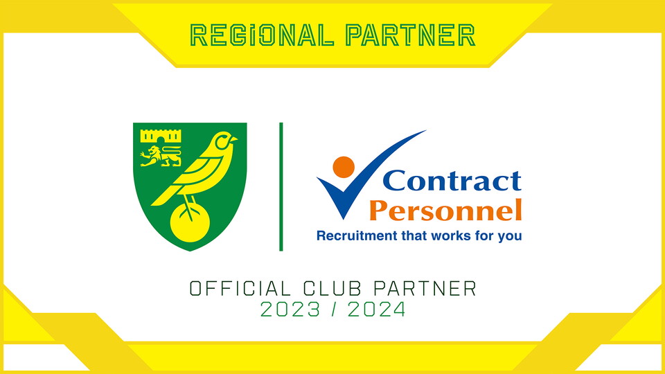 Norwich City are delighted to announce a renewal of our long-standing regional partnership with local recruiters Contract Personnel for a further three seasons.
