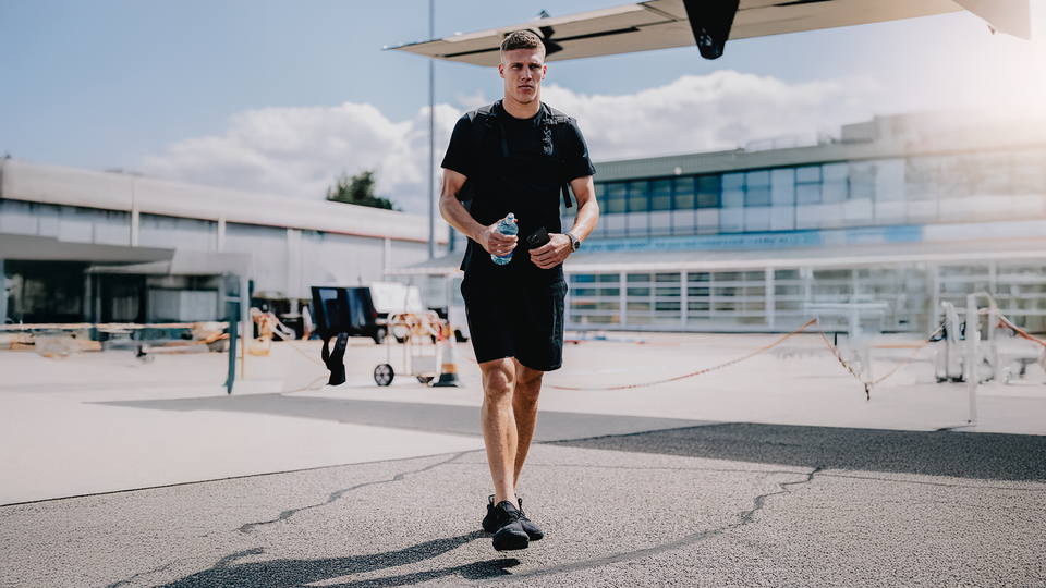 Norwich City's first team and Under-21s showed off the club's new Joma travelwear as they departed for their pre-season training camp in the Netherlands.