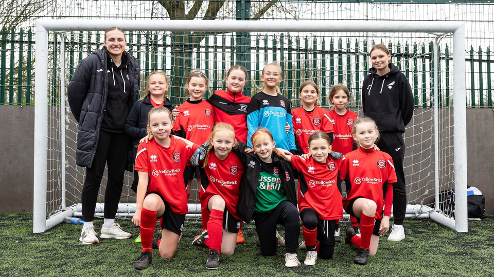 Norwich City Women duo Anna Larkins and Megan Todd were invited down to the Costessey Girls Under-9s training session on Wednesday afternoon as special guests of Yellow Brick Mortgages.