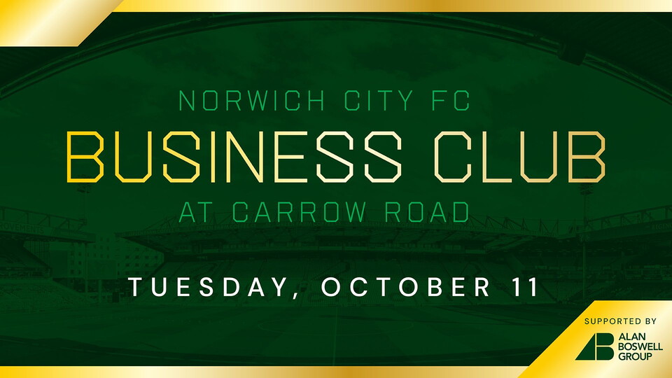 Norwich City will be hosting this season’s first Business Club event at Carrow Road on Tuesday, October 11.