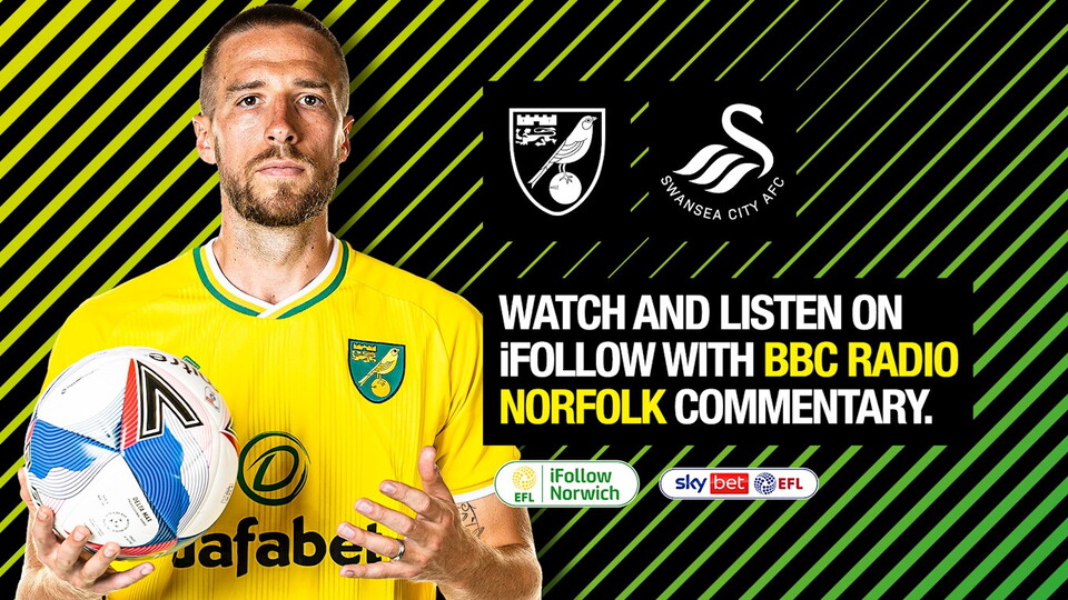 Norwich City's Sky Bet Championship match with Swansea City on Saturday, November 7 (3pm UK) is available for season ticket holders to watch for free on iFollow.