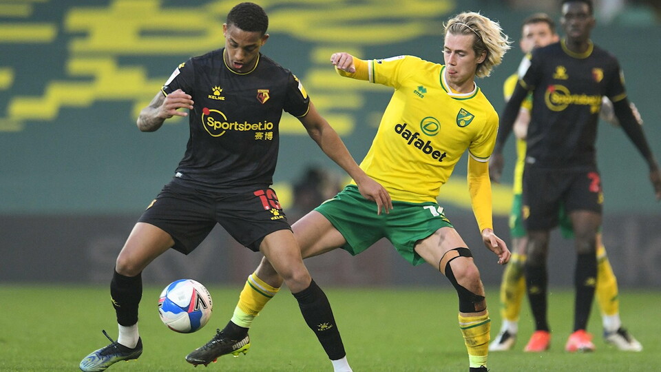 Norwich City's bid to seal the Sky Bet Championship title was made to wait on Tuesday evening after they were beaten 1-0 by Watford at Carrow Road.