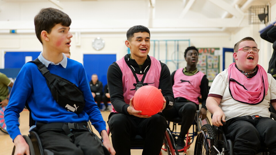 Norwich City's first and second year academy scholars made a recent trip to The Clare School for children with complex needs.