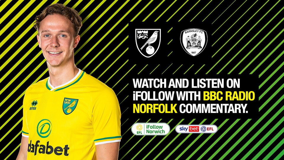 Norwich City's Sky Bet Championship match with Barnsley on Saturday, January 2 (3pm UK) is available for season ticket holders to watch for free on iFollow.