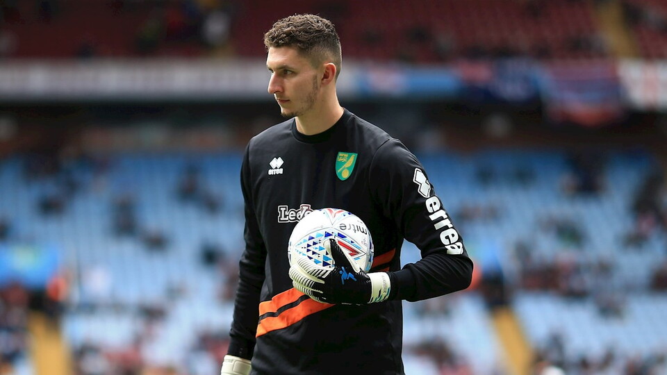 Norwich City goalkeeper Aston Oxborough has completed a season-long loan move to National League side Barnet.