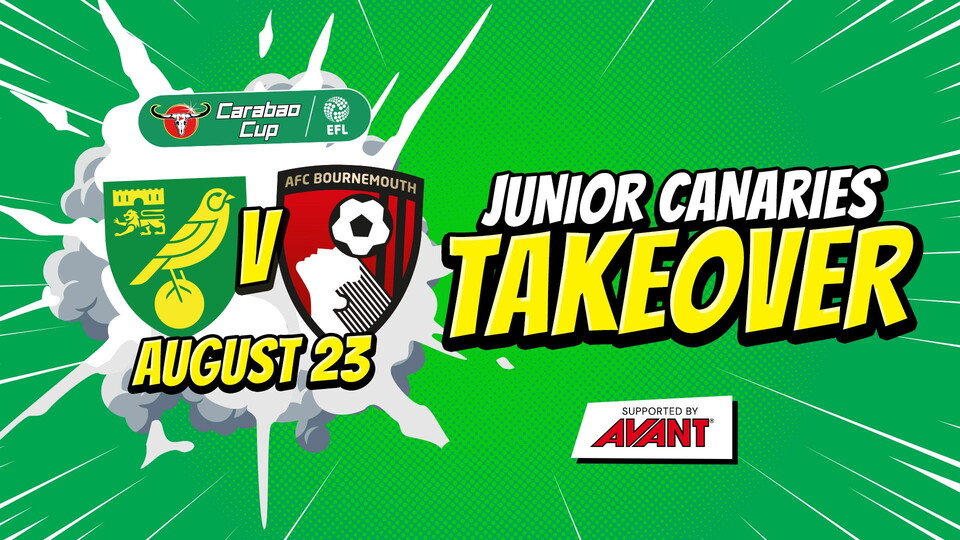 Junior Canaries will be holding a takeover day on Tuesday, August 23 for our Carabao Cup fixture against AFC Bournemouth.