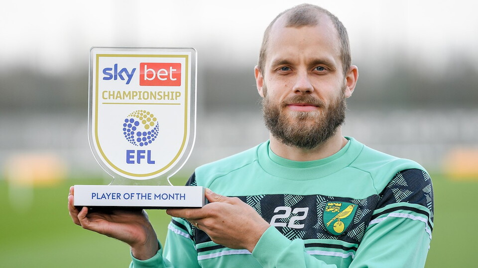 Norwich City striker Teemu Pukki has won the Sky Bet Championship player of the month award for February.