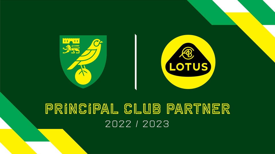Norwich City Football Club and Lotus are delighted to announce they are
continuing their principal partnership into the upcoming 2022/23 season.