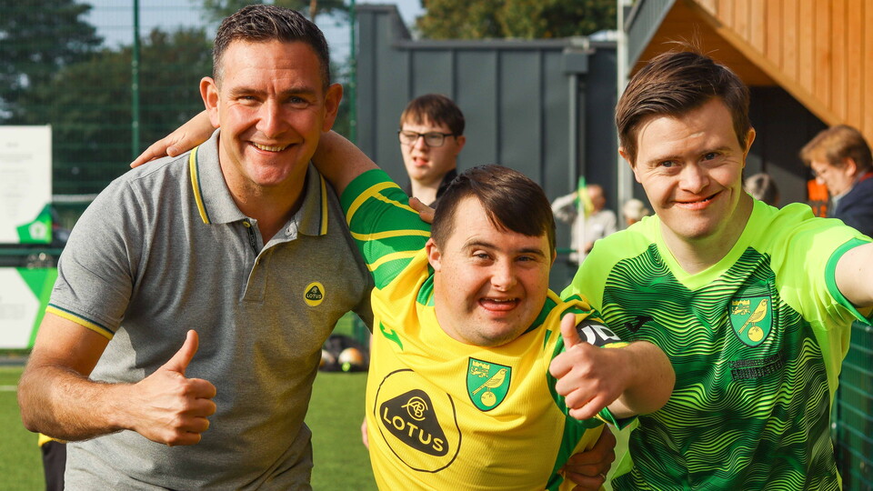 Lotus Group managing director Matt Windle dropped in at The Nest on Saturday morning to visit some of the Community Sports Foundation’s disability football sessions.