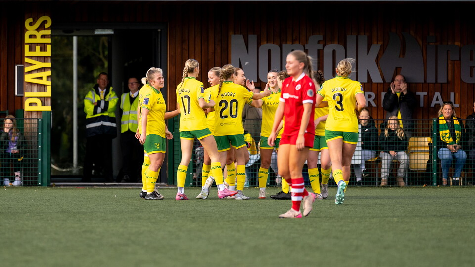 Norwich City Women cruised past Hutton Ladies to reach the next round of the Adobe Women’s FA Cup after four goals at The Nest.