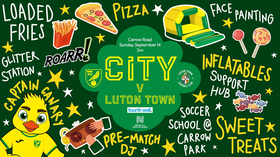 Norwich City Women make their return to Carrow Road this Sunday in a Division One South East tie against Luton Town Ladies.