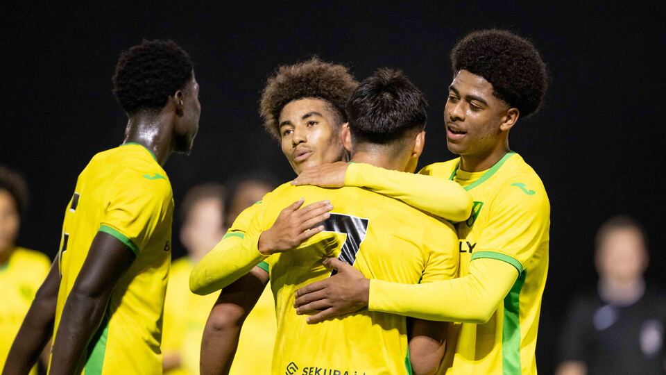 Norwich City Academy progressed in the Norfolk Hire Senior Cup with a 2-0 win over Sprowston FC at the Avant Training Centre.