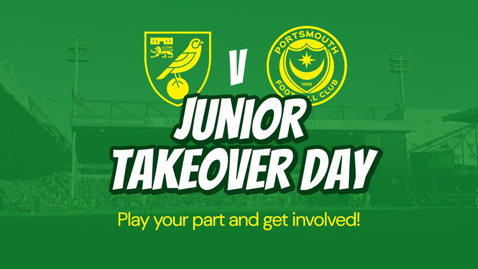 Norwich City's Sky Bet Championship tie on Good Friday against Portsmouth will be a dedicated Junior Takeover Day.