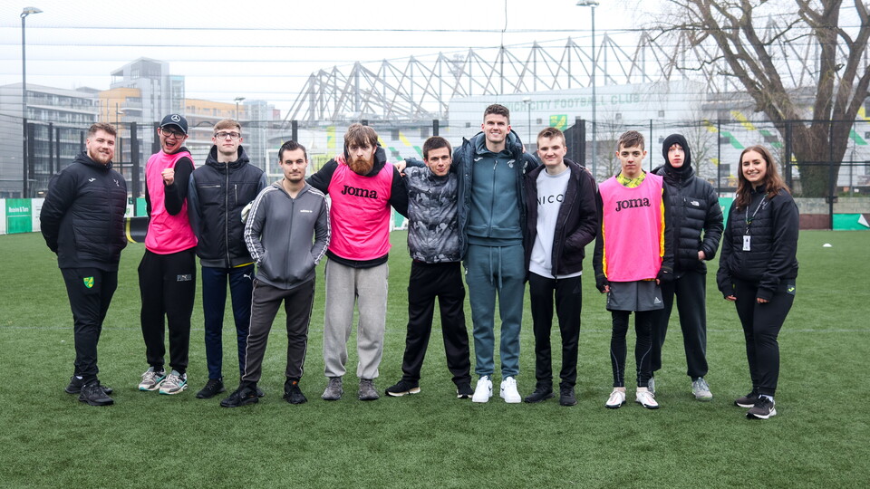 City defender Sam Byram made a surprise visit to a group of participants taking part in the Community Sports Foundation's Realising Potential session on Wednesday, January 25.