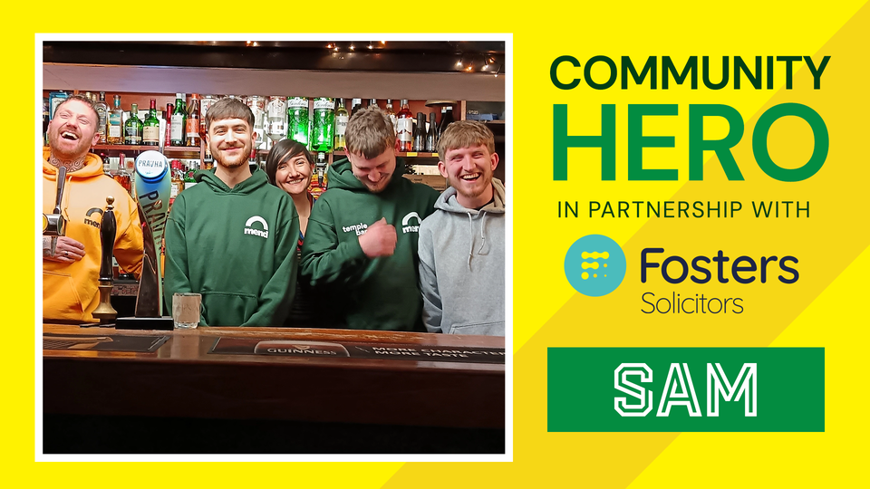 Our Fosters Solicitors Community Hero for April is Sam McGinn, creator and organiser of local men's mental health support group The Mend.