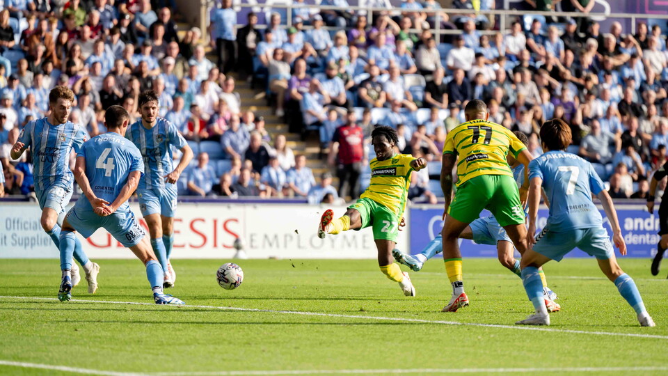 Norwich City had to settle for a point at the Coventry Building Society Arena after a late own goal rescued a draw for the hosts.