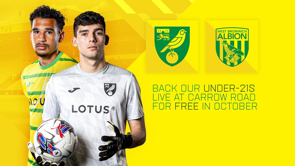 Norwich City Under-21s are back in action at Carrow Road, as they welcome West Bromwich Albion on Sunday, October 1 (1pm KO).
