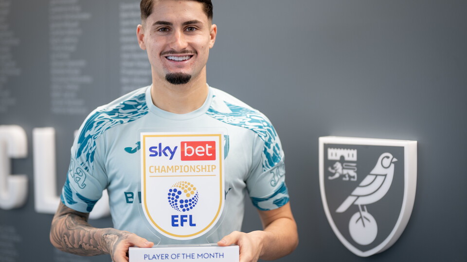 Borja Sainz has claimed his second consecutive Sky Bet Championship Player of the Month award after been named as the October winner.
