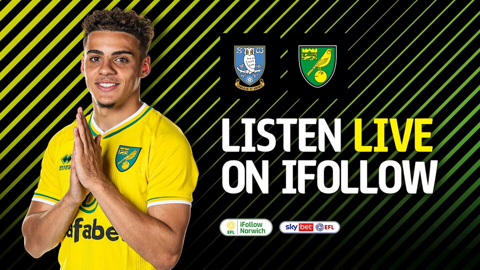 Norwich City’s Sky Bet Championship match at Sheffield Wednesday on Sunday (12:15pm) is being broadcast exclusively live on Sky Sports Football.
