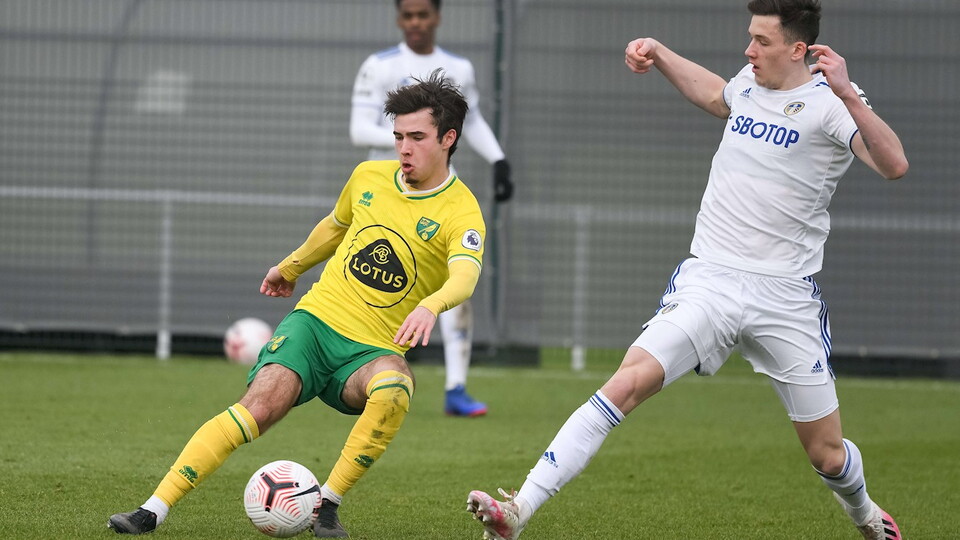 Norwich City under-23s were reduced to nine men as the Canaries fell to a 2-0 home defeat to Leeds United.