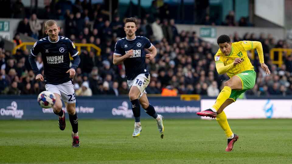 Norwich City midfielder Gabriel Sara has been nominated for the EFL's Championship goal of the month award for March.