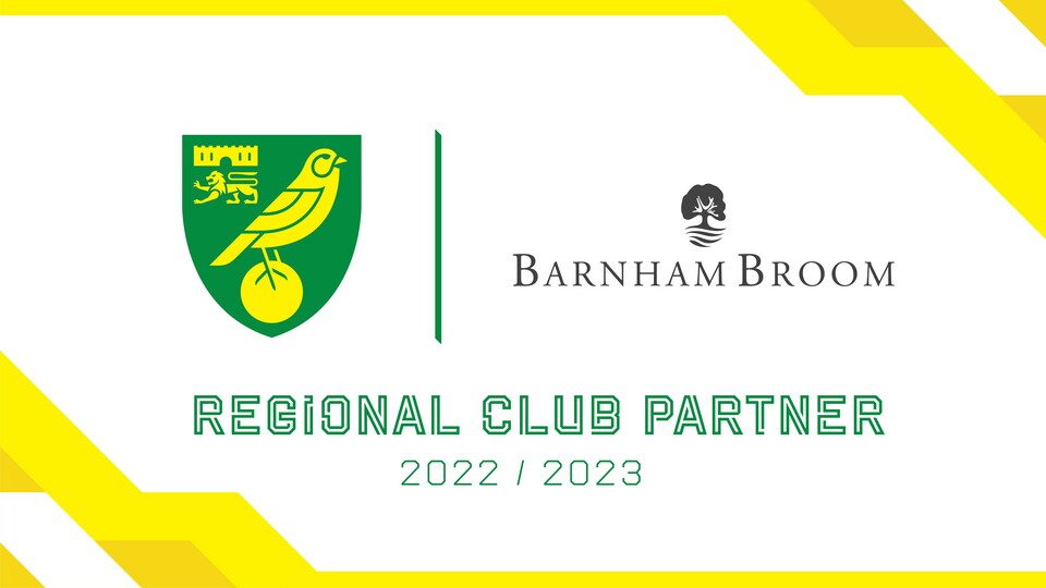 Norwich City have announced today that Barnham Broom will be joining the club as a regional partner for the 2022/23 season.