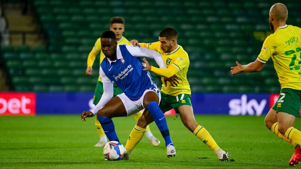 Norwich City return to St. Andrew’s following last week’s 2-0 win against Coventry City for Tuesday night’s Championship fixture (7pm KO).