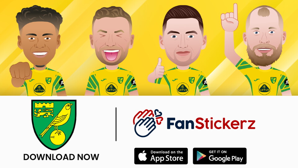 Norwich City FanStickerz have arrived for 2021/22 with your favourite players in our new Joma home kit available to download right now.