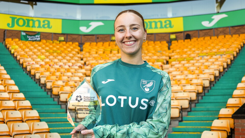 Norwich City are delighted to confirm that Millie Daviss has been chosen as the club and the Foundation's PFA Community Champion for 2022/23 season.