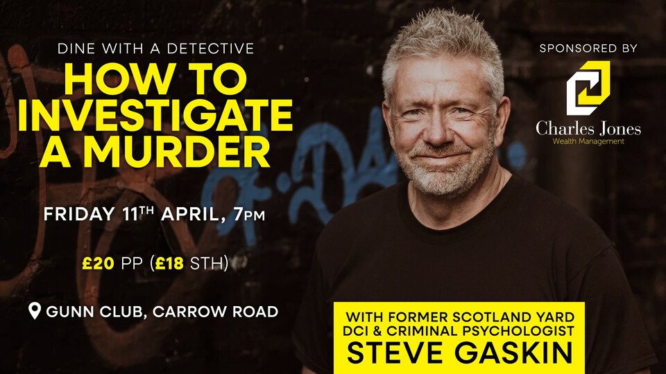 Join us for an exclusive evening with former Scotland Yard DCI Steve Gaskin as he unravels the minds of criminals at Carrow Road on Friday, April 11, 2025.
