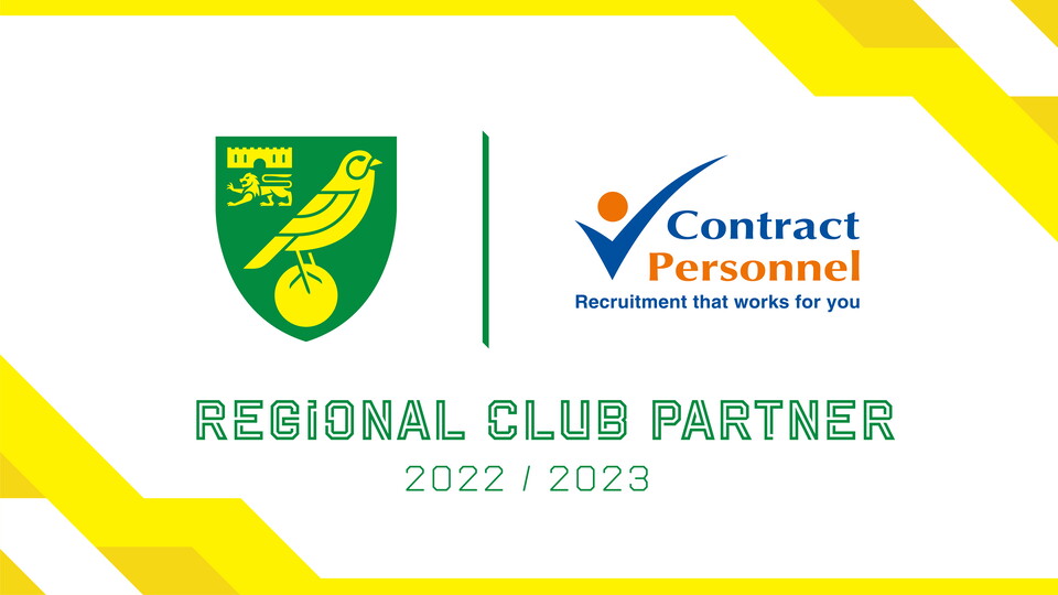 Norwich City are delighted to announce a regional partnership renewal with Contract Personnel.