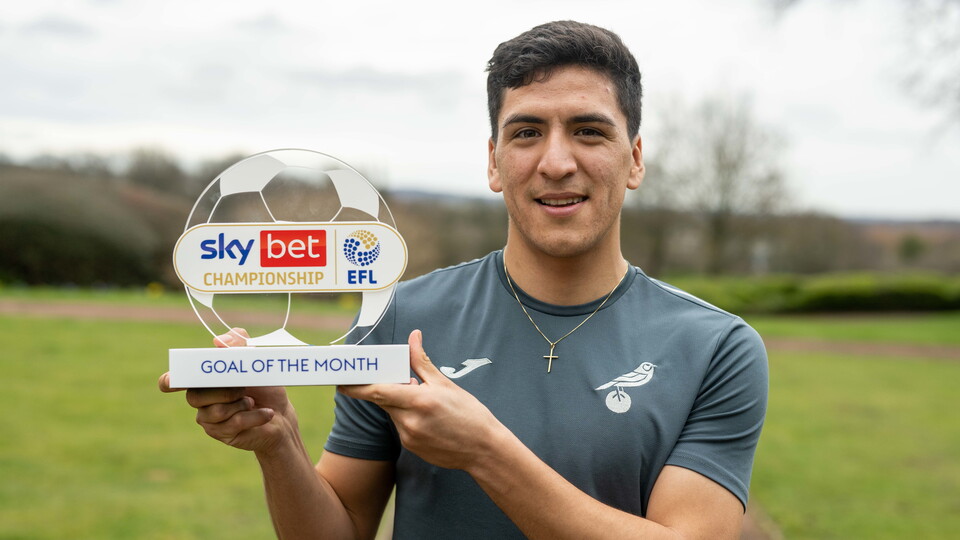 Marcelino Núñez has been awarded the Sky Bet Championship goal of the month for February.