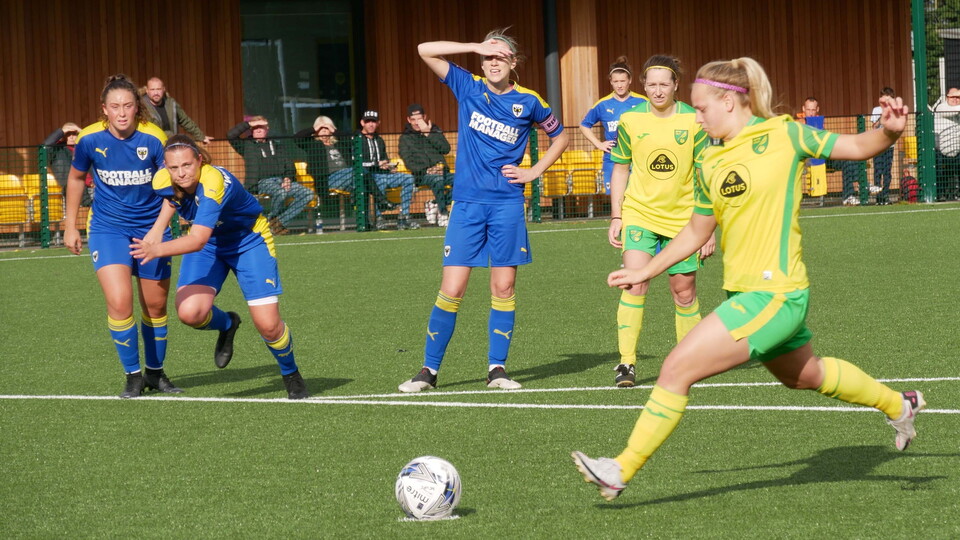 Norwich City Women exited the FA Women’s National Plate following a 4-0 home defeat to AFC Wimbledon.