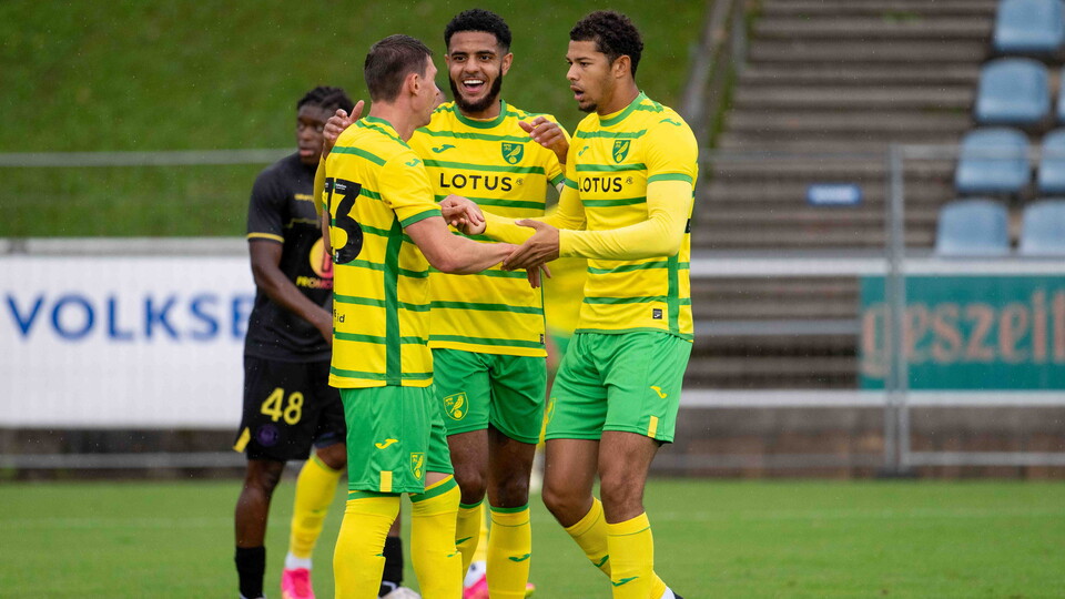 Christian Fassnacht and Gabriel Sara both scored as Norwich City recorded a 2-0 win over Ligue 1 side Toulouse.