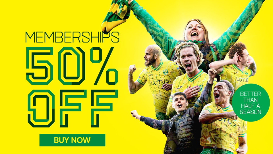 As of Tuesday, November 15, Norwich City will be reducing the price of memberships by 50% for a three-week period.