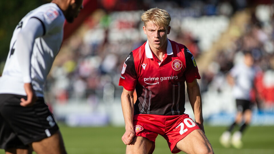 Saxon Earley played 90 minutes for Stevenage, as the side went top of Sky Bet League Two with a 2-0 win over Swindon Town over the weekend.