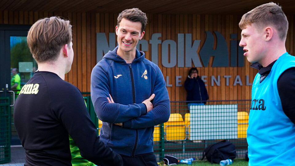 Norwich City defender Christoph Zimmermann praised the Community Sports Foundation’s Realising Potential programme on a visit to The Nest this week.