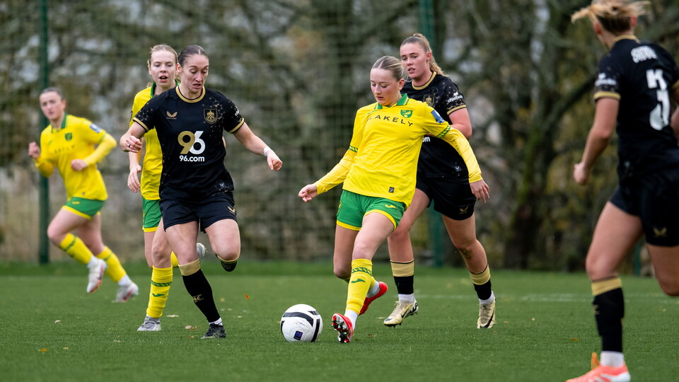 Norwich City Women were beaten 4-0 by Tier 3 side Burnley Women, confirming their exit from the Adobe Women's FA Cup.