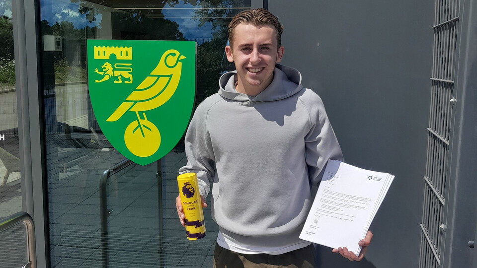 Norwich City are delighted to confirm that academy player Finley Welch has been awarded the Premier League Scholar of the Year award for his grades and commitment as a scholar.