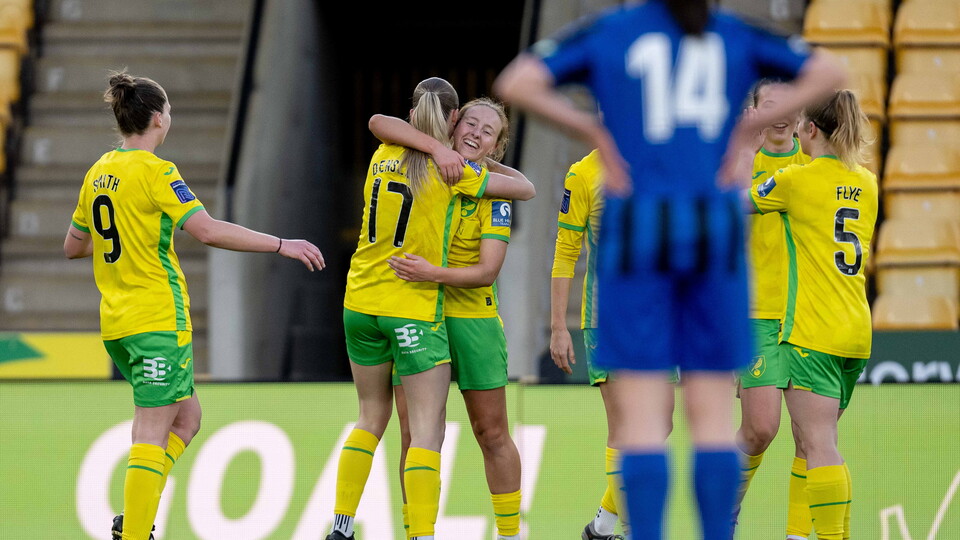 Norwich City Women retained the Harrod Sport Women's Cup after a 7-1 win over Mulbarton Wanderers at Carrow Road.