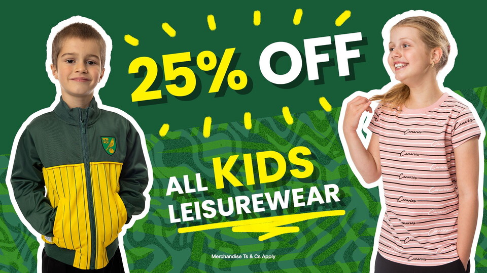 From now until midnight on Friday, all City fans can get 25% off all junior leisurewear bought in store or online.